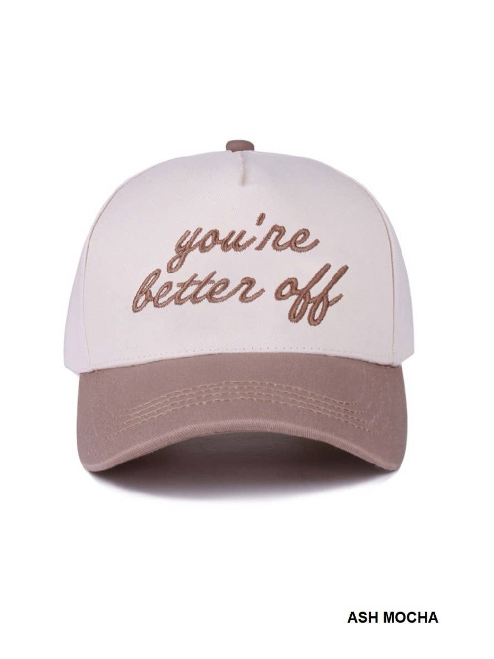 Zenana Outfitters Two-Tone Baseball Cap in Ash Mocha
